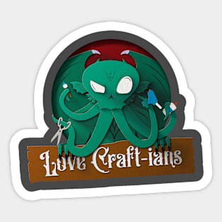 Love Craft-ians logo Sticker